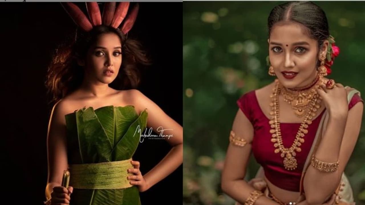 വാഴയിലയുടുത്ത് വെറൈറ്റി ഫോട്ടോഷൂട്ട് ചിത്രങ്ങളുമായി അനിഖ സുരേന്ദ്രൻ വാഴയിലയുടുത്ത് വെറൈറ്റി ഫോട്ടോഷൂട്ട് ചിത്രങ്ങളുമായി അനിഖ സുരേന്ദ്രൻ