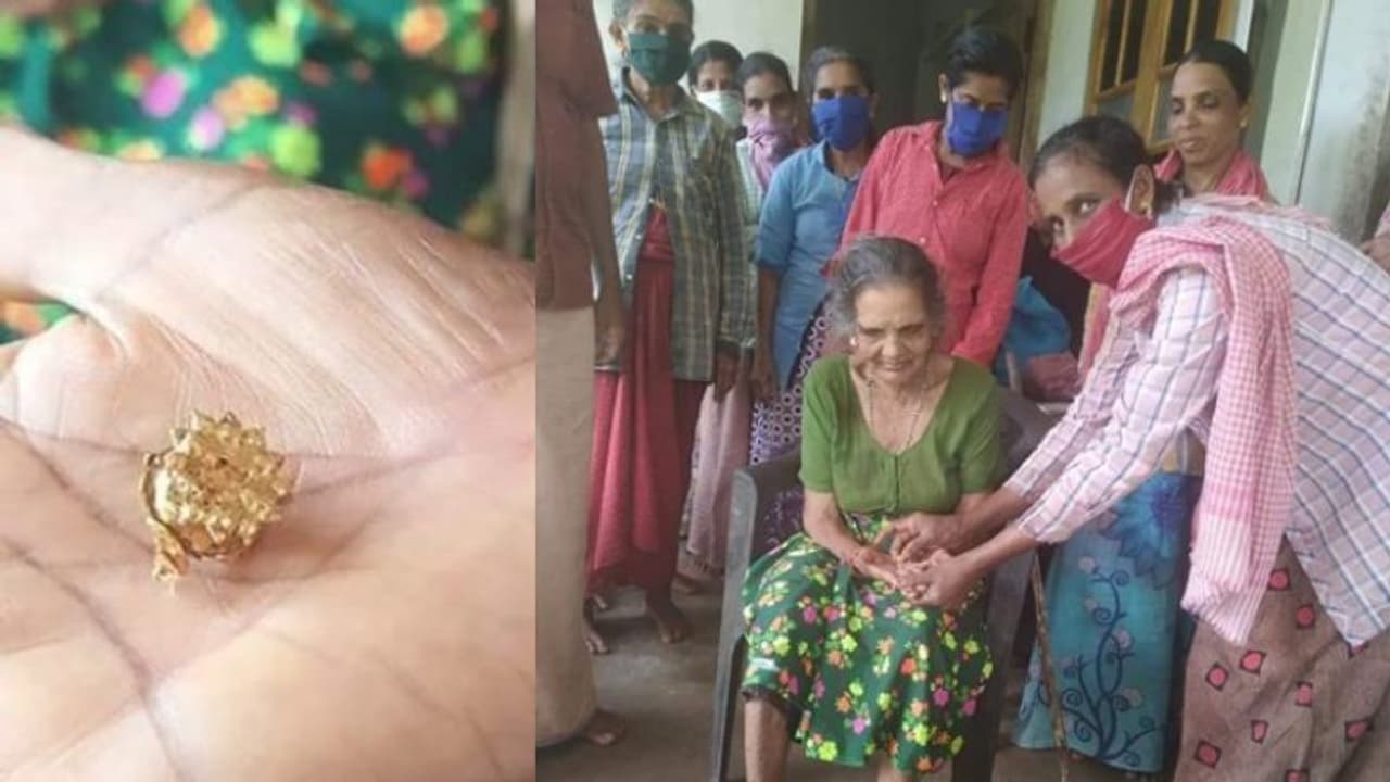 നിധിപോലെ ആ ജിമിക്കി കമ്മല്‍ കുഴിച്ചെടുത്ത് തൊഴിലുറപ്പ് ജോലിക്കാര്‍; പത്തരമാറ്റ് സന്തോഷത്തില്‍ നാരായണിയമ്മ