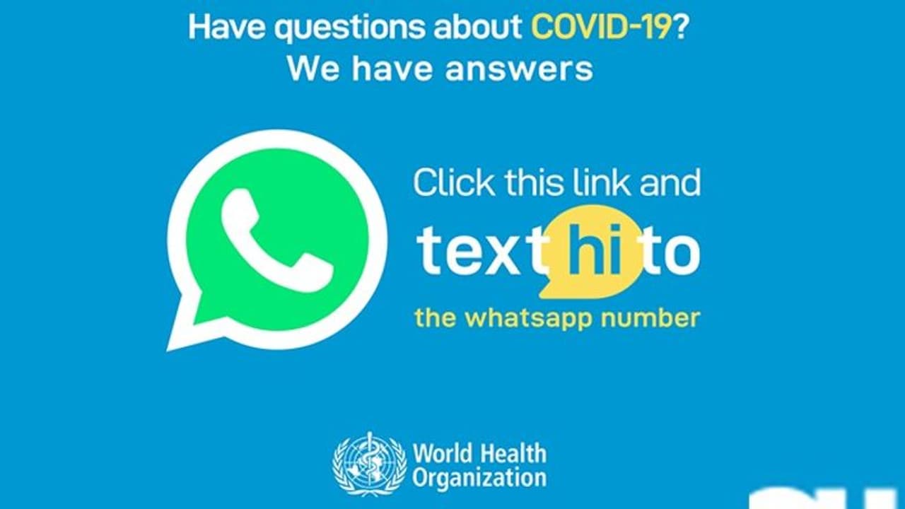 இனி வதந்திகளுக்கு முற்றுப்புள்ளி... உலக சுகாதார நிறுவனம்( WHO) வாட்ஸ்அப் குழுவில் தமிழ் அறிமுகம்..! இனி வதந்திகளுக்கு முற்றுப்புள்ளி... உலக சுகாதார நிறுவனம்( WHO) வாட்ஸ்அப் குழுவில் தமிழ் அறிமுகம்..!