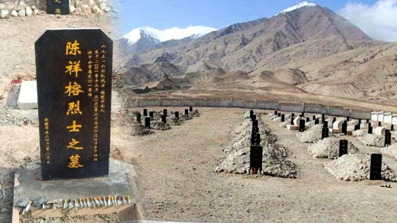 கல்வான் பள்ளத்தாக்கில் இந்திய பதிலடியில் 35 சீனப்படையினர் மரணம்... சீனா வேஷத்தை காட்டிகொடுத்த கல்லறை படங்கள்.!