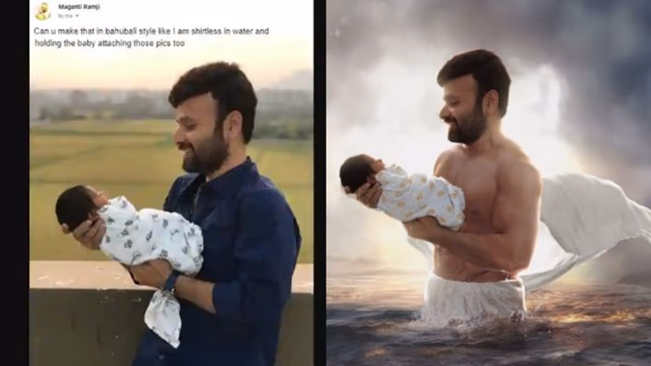 ബാഹുബലി സ്റ്റൈലില് ചിത്രം എഡിറ്റ് ചെയ്യാമോയെന്ന് ചോദ്യം; വീണ്ടും വിസ്മയിപ്പിച്ച് കരൺ ആചാര്യ! ബാഹുബലി സ്റ്റൈലില് ചിത്രം എഡിറ്റ് ചെയ്യാമോയെന്ന് ചോദ്യം; വീണ്ടും വിസ്മയിപ്പിച്ച് കരൺ ആചാര്യ!