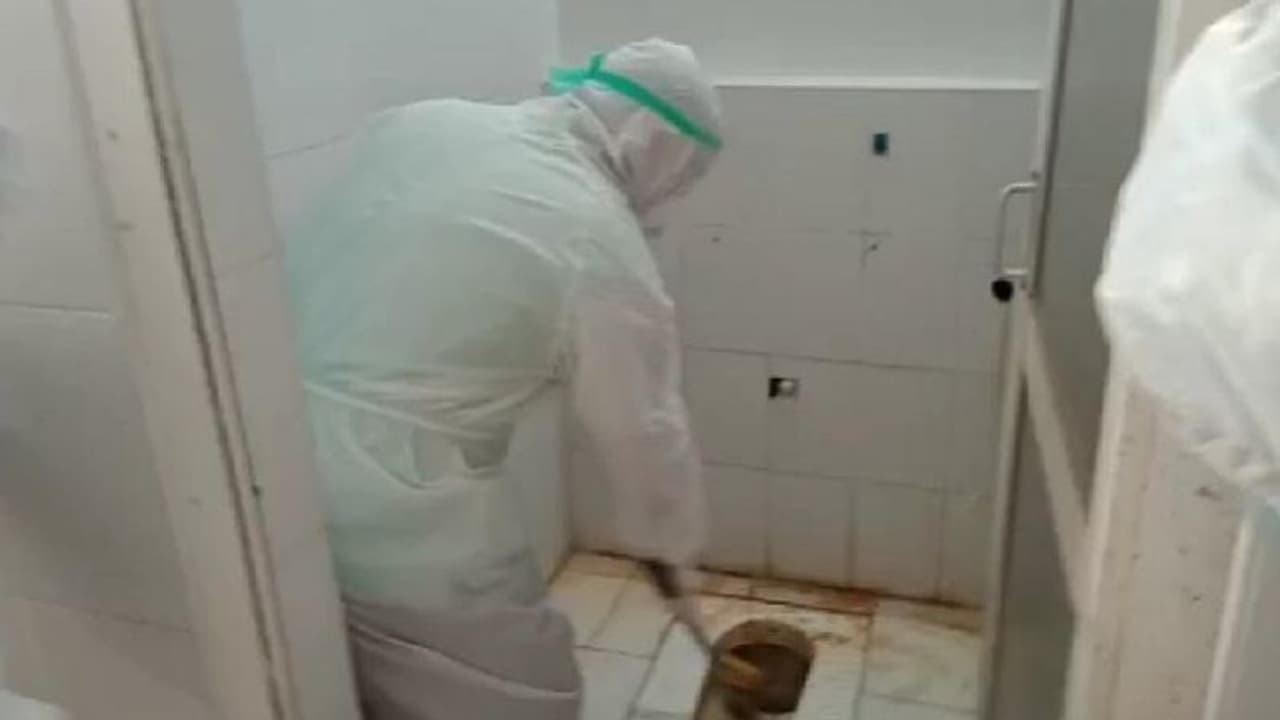 కోవిడ్ ఆసుపత్రిలో టాయ్లెట్లు బాలేదన్న రోగులు.. చీపురు పట్టిన ఆరోగ్య మంత్రి కోవిడ్ ఆసుపత్రిలో టాయ్లెట్లు బాలేదన్న రోగులు.. చీపురు పట్టిన ఆరోగ్య మంత్రి