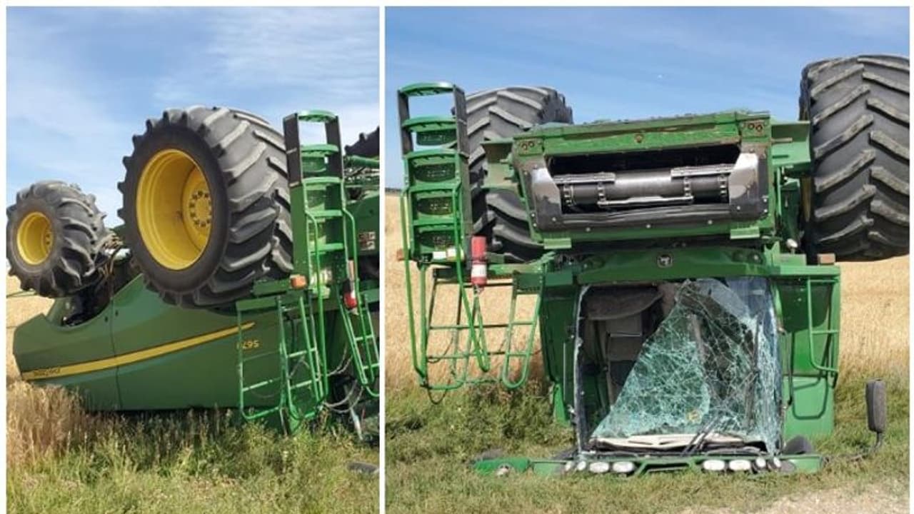 മദ്യലഹരിയിൽ വിളവെടുപ്പ് യന്ത്രമോടിച്ചു, ലാൻഡുചെയ്തത് തലകുത്തനെ, പൊലീസ് ചോദിച്ചു 'ഇതെങ്ങനെ സാധിച്ചെടാ ഉവ്വേ?" മദ്യലഹരിയിൽ വിളവെടുപ്പ് യന്ത്രമോടിച്ചു, ലാൻഡുചെയ്തത് തലകുത്തനെ, പൊലീസ് ചോദിച്ചു 'ഇതെങ്ങനെ സാധിച്ചെടാ ഉവ്വേ?"