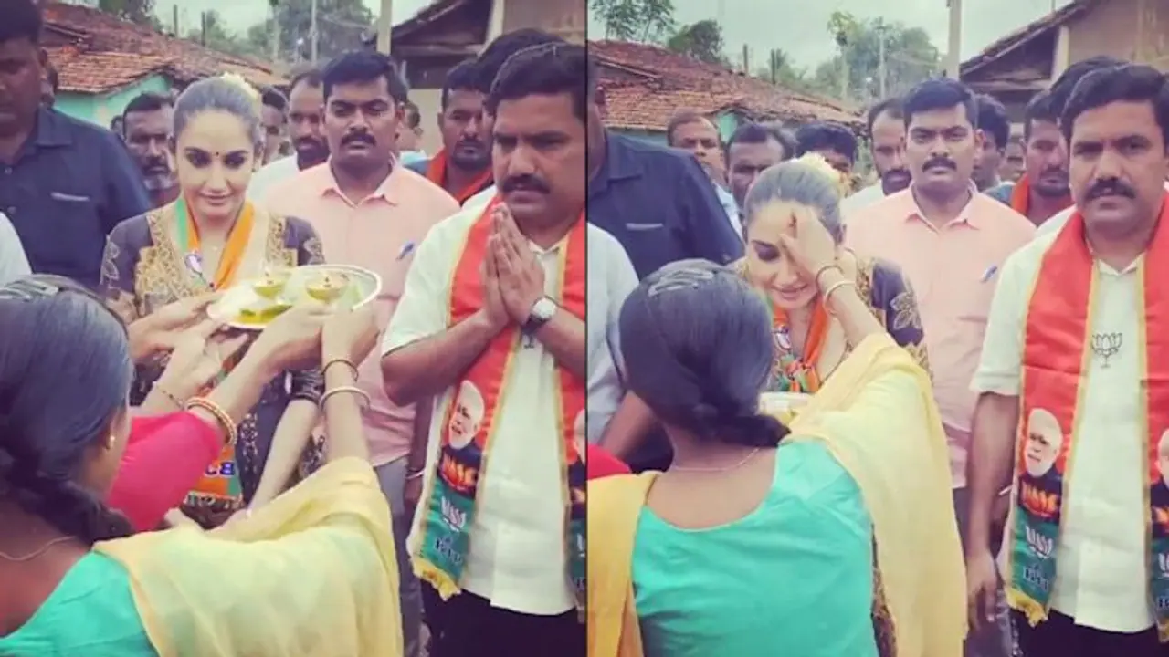 Pics, videos of Sandalwood actress Ragini Dwivedi with Karnataka CM’ son Vijayendra go viral