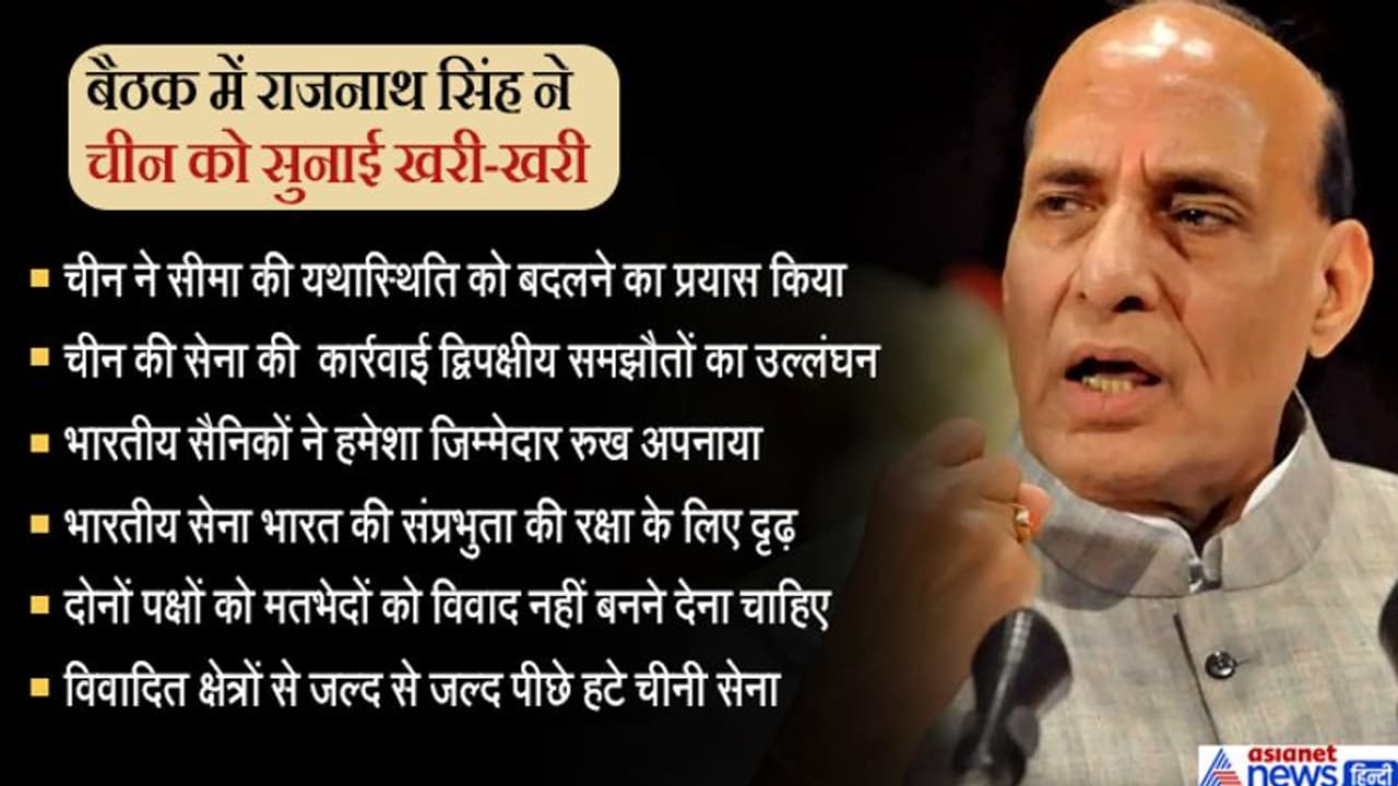 बैठक में राजनाथ सिंह की चीन को दो टूक, बोले चीन ने सीमा की यथास्थिति को बदलने का प्रयास किया