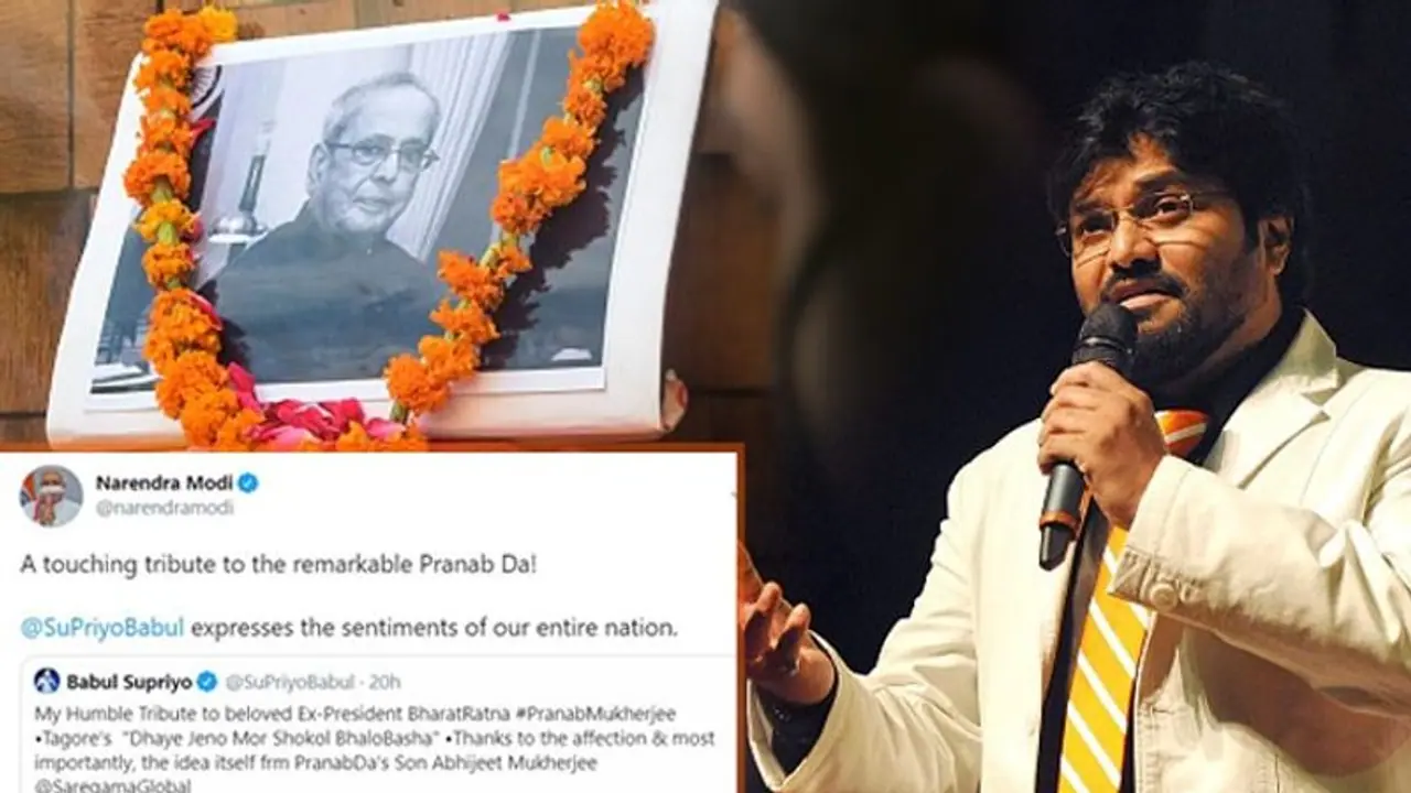 PM Modi praises Babul Supriyo's musical tribute to former President Pranab Mukherjee