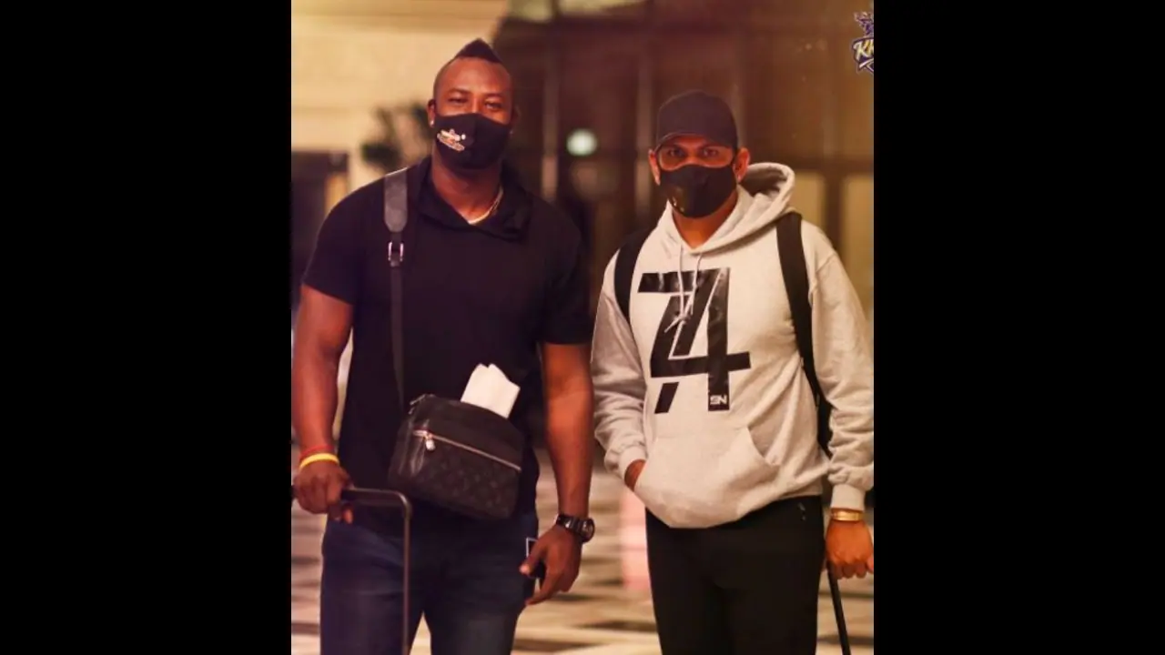 IPL 2020: KKR's Andre Russell and Sunil Narine land in UAE IPL 2020: KKR's Andre Russell and Sunil Narine land in UAE