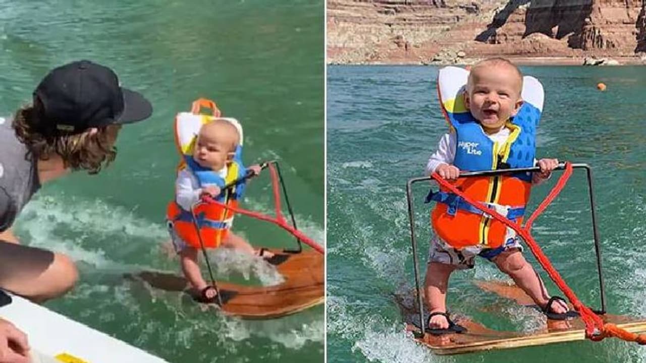 പ്രായം വെറും ആറ് മാസം; വാട്ടർ സ്കീയിങ്ങിൽ റെക്കോർഡിട്ട് കുരുന്ന്; വീഡിയോ വൈറല്‍; പ്രതിഷേധവുമായി സോഷ്യല്‍ മീഡിയ