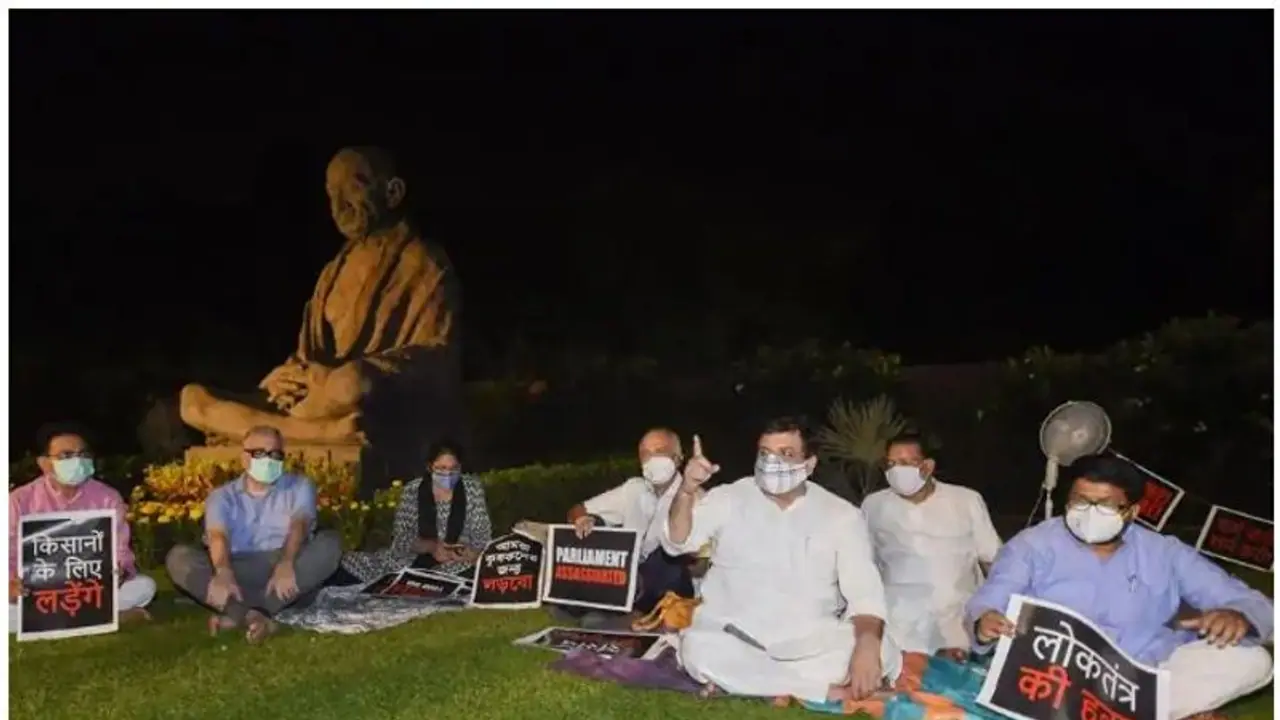 8 Suspended MPs end sit in protest after Opposition decides to boycott remaining of session of Rajya Sabha