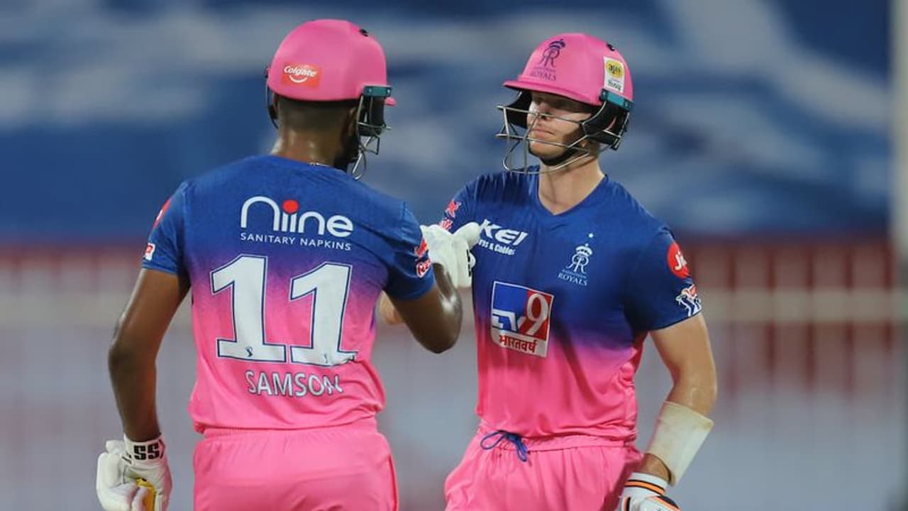 সঞ্জু স্যামসন ও স্টিভ স্মিথের ঝোড়ো ইনিংস, সিএসকের সামনে ২১৭ রানের বিশাল টার্গেট