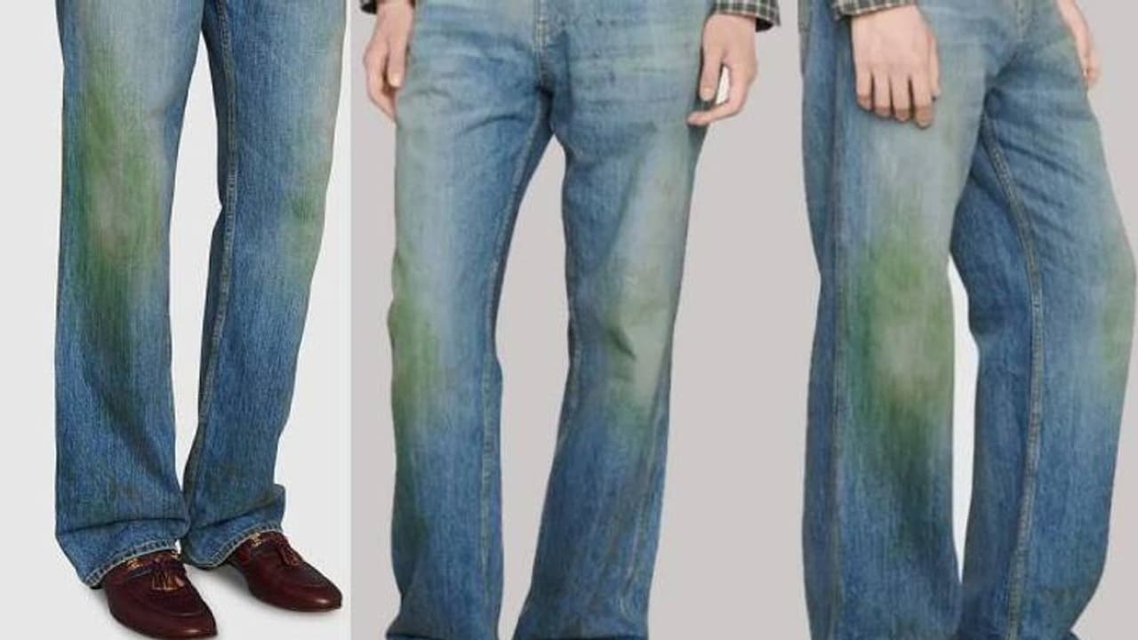 'പുല്ലിന്‍റെ കറ' പിടിച്ച ജീൻസുമായി ആഡംബര ഫാഷൻ ബ്രാൻഡ്; വില കേട്ട് അമ്പരന്ന് സോഷ്യല്‍ മീഡിയ