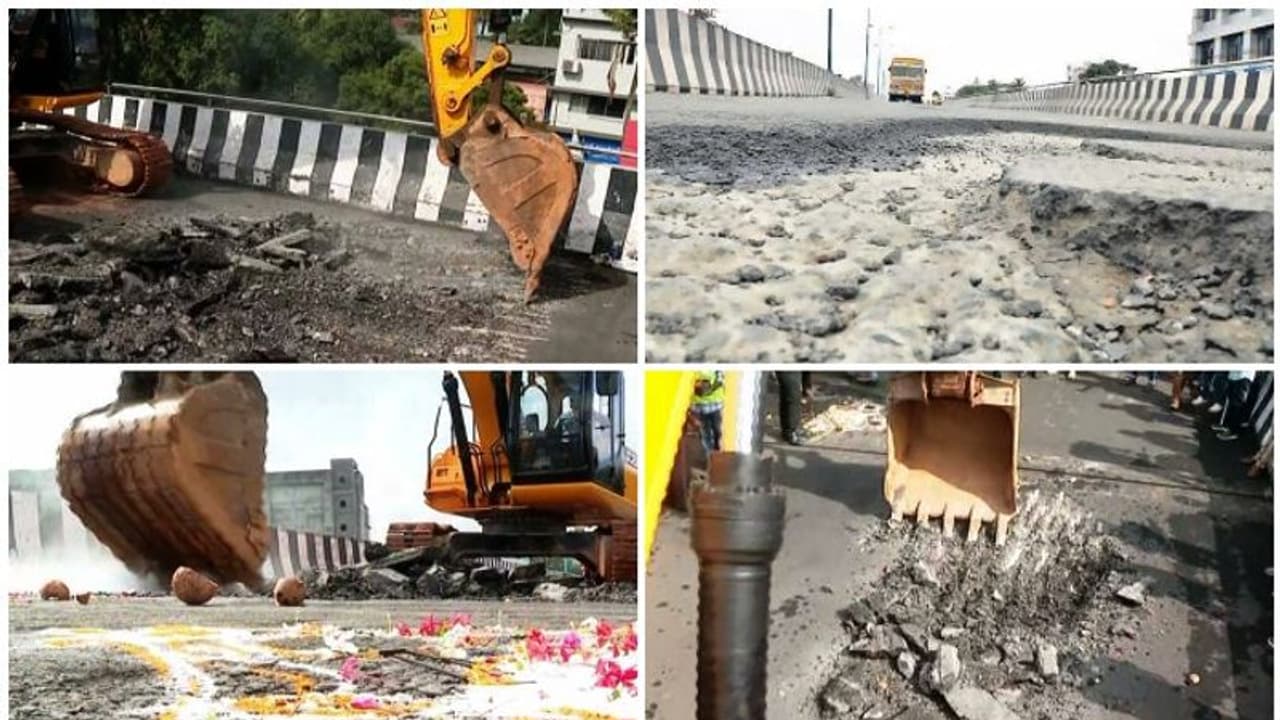 പാലാരിവട്ടം പാലം പൊളിച്ചു തുടങ്ങി,ആദ്യം ടാറ് ഇളക്കിമാറ്റൽ, ഇബ്രാഹിം കുഞ്ഞിനെതിരെ നടപടിയാവശ്യപ്പെട്ട് പ്രതിഷേധം പാലാരിവട്ടം പാലം പൊളിച്ചു തുടങ്ങി,ആദ്യം ടാറ് ഇളക്കിമാറ്റൽ, ഇബ്രാഹിം കുഞ്ഞിനെതിരെ നടപടിയാവശ്യപ്പെട്ട് പ്രതിഷേധം