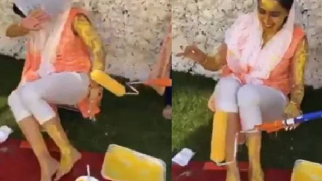 സാമൂഹിക അകലം പാലിച്ചുകൊണ്ട് എങ്ങനെ ഹൽദി ചടങ്ങ് നടത്താം? കിടിലന്‍ ഐഡിയയുമായി വീഡിയോ വൈറല്‍