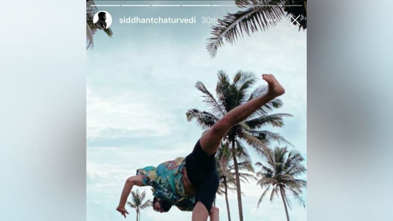 Siddhant Chaturvedi does cartwheel in Goa, shares pic Siddhant Chaturvedi does cartwheel in Goa, shares pic