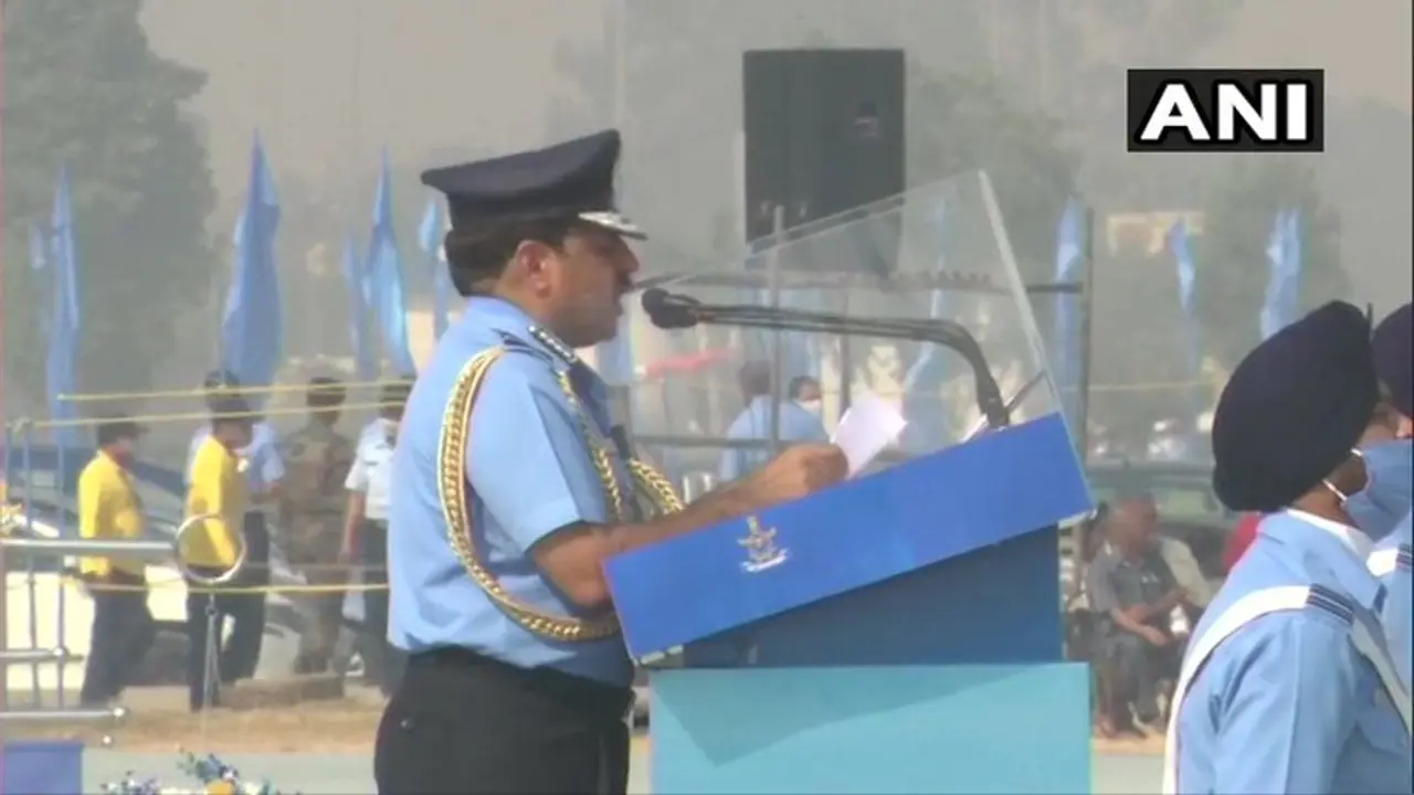 Air Force Day 2020: As Rafales fly high, Air Chief says IAF will safeguard nation's sovereignty, interests Air Force Day 2020: As Rafales fly high, Air Chief says IAF will safeguard nation's sovereignty, interests
