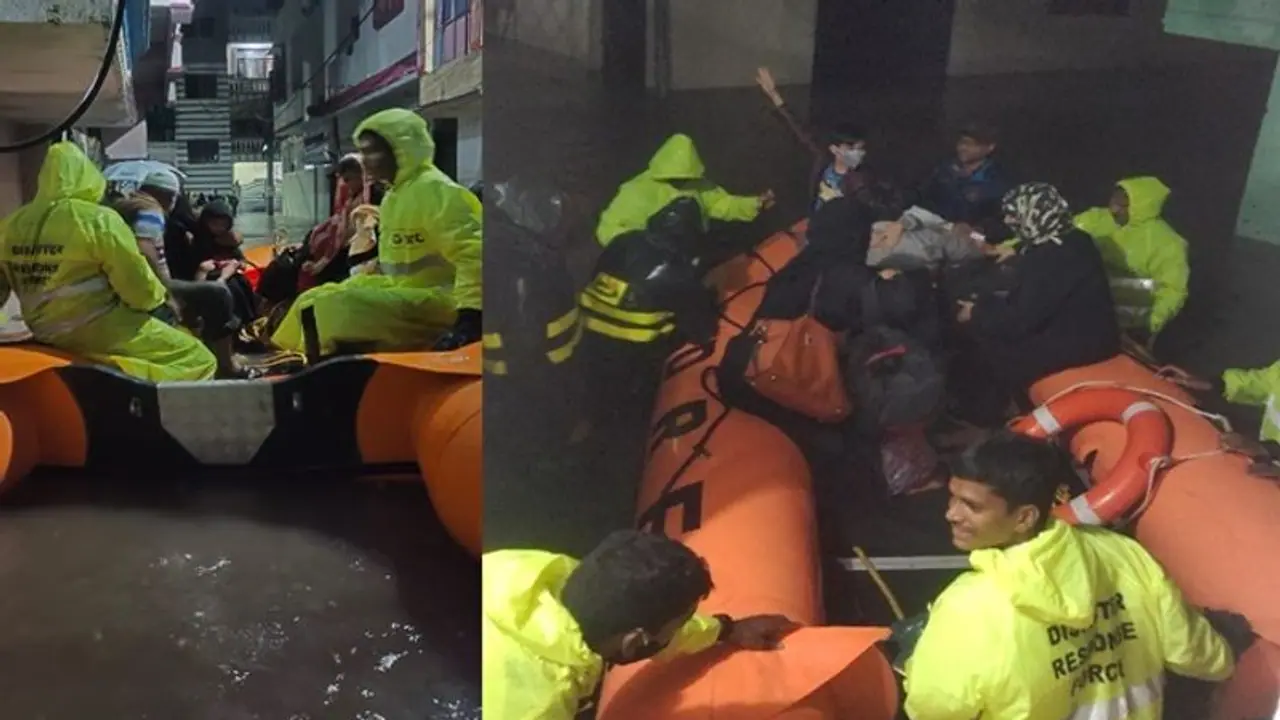 హైదరాబాద్ లో జోరు వాన, లోతట్టు ప్రాంతాలు జలమయం