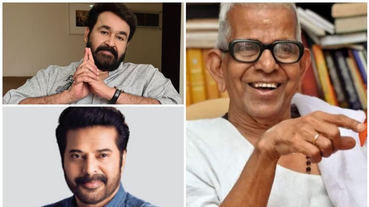 മഹാകവിക്ക് ആദരവോടെ മോഹൻലാല്, അക്കിത്തത്തിന്റെ തന്നെ വരികള് ഓര്മിച്ച് മമ്മൂട്ടി മഹാകവിക്ക് ആദരവോടെ മോഹൻലാല്, അക്കിത്തത്തിന്റെ തന്നെ വരികള് ഓര്മിച്ച് മമ്മൂട്ടി