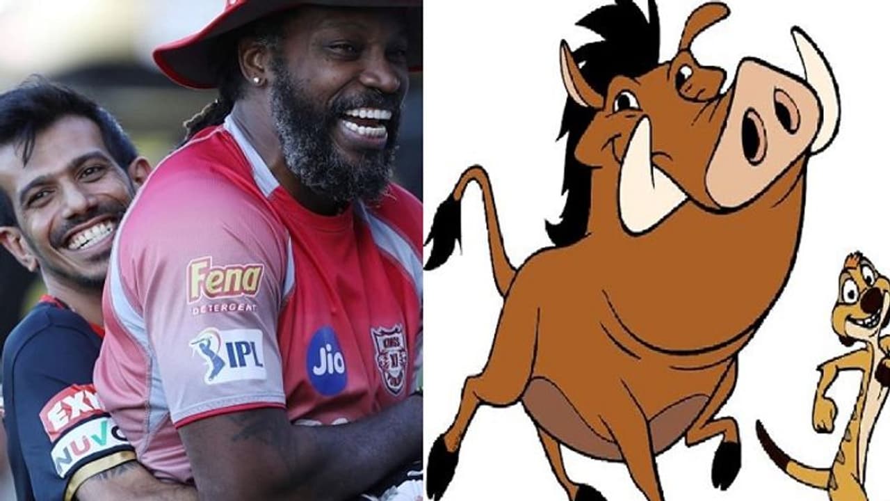 ಕ್ರಿಸ್ ಗೇಲ್ ತಬ್ಬಿಕೊಂಡು ಟಿಮೊನ್ ಪುಂಬಾ ಕತೆ ಹೇಳಿದ ಚಹಾಲ್!