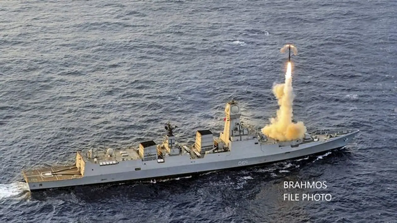 BrahMos test fired from INS Chennai, hits target accurately