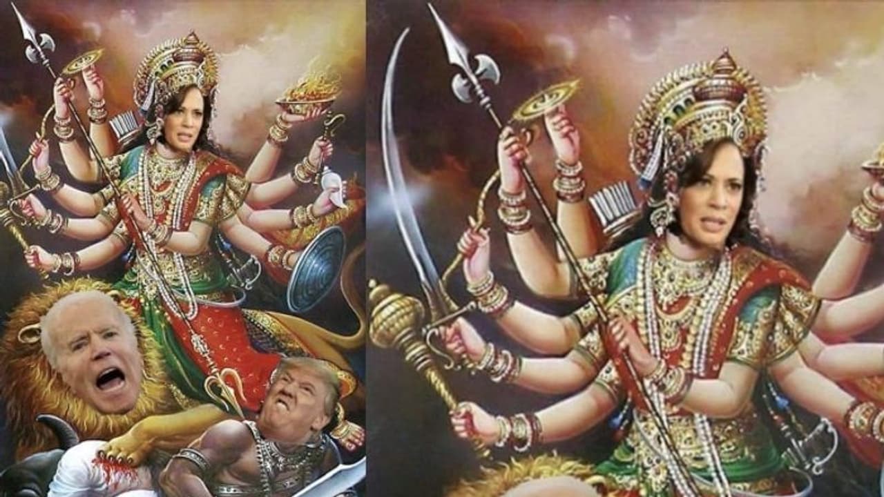 মার্কিন নির্বাচনে বিতর্কে পড়তে হল 'মা দুর্গা'কে, চুপচাপ ছবি সরালেন কমলা হ্যারিসের ভাগ্নি