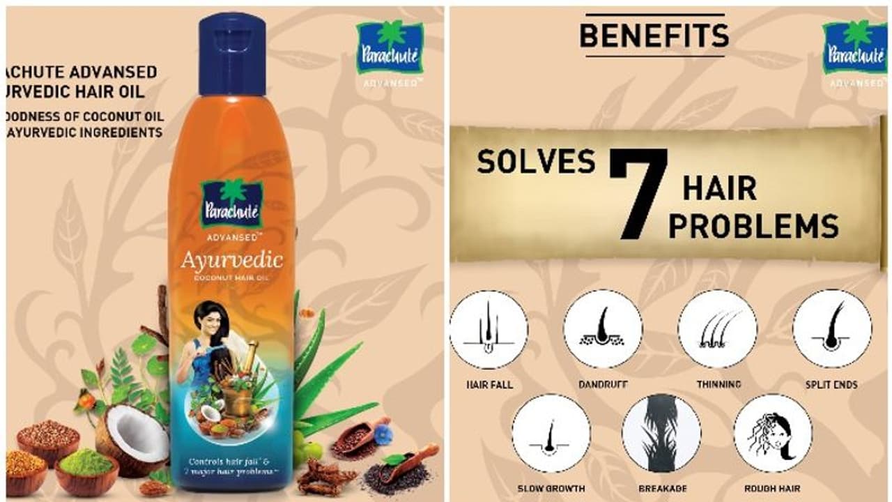 കരുത്തുറ്റതും നീളവും ആരോഗ്യവുമുള്ള തലമുടിക്കായി പാരച്യൂട്ട് അഡ്വാൻസ്ഡ് ആയൂർവേദ ഹെയർ ഓയിൽ