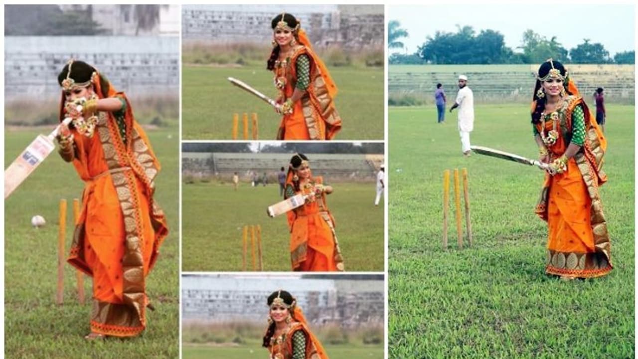 സാരിയും ആഭരണങ്ങളും ക്രിക്കറ്റ് ബാറ്റും; വൈറലായി ക്രിക്കറ്റ് താരത്തിന്റെ വെഡ്ഡിങ്ങ് ഫോട്ടോഷൂട്ട് സാരിയും ആഭരണങ്ങളും ക്രിക്കറ്റ് ബാറ്റും; വൈറലായി ക്രിക്കറ്റ് താരത്തിന്റെ വെഡ്ഡിങ്ങ് ഫോട്ടോഷൂട്ട്