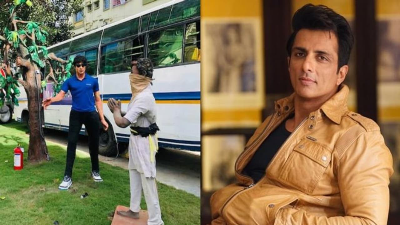 അതിഥി തൊഴിലാളികളോടുള്ള കരുതൽ; കൊൽക്കത്തയിലെ ദുർഗാപൂജ പന്തലിൽ സോനു സൂദിന്റെ പ്രതിമ ! അതിഥി തൊഴിലാളികളോടുള്ള കരുതൽ; കൊൽക്കത്തയിലെ ദുർഗാപൂജ പന്തലിൽ സോനു സൂദിന്റെ പ്രതിമ !