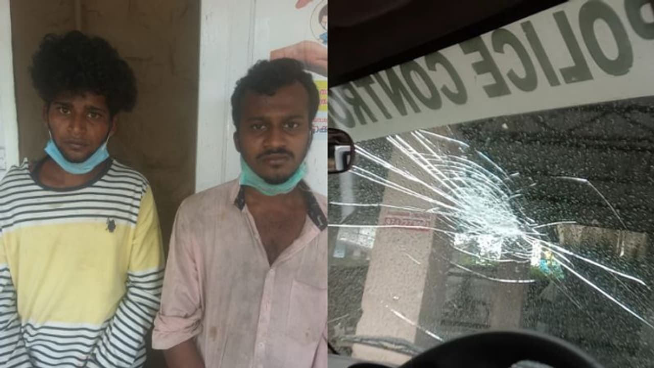 പരിശോധനയ്ക്കെത്തിയ പൊലീസ് സംഘത്തെ കഞ്ചാവ് മാഫിയ വളഞ്ഞിട്ട് ആക്രമിച്ചു, പൊലീസ് വണ്ടി തല്ലിപ്പൊളിച്ചു പരിശോധനയ്ക്കെത്തിയ പൊലീസ് സംഘത്തെ കഞ്ചാവ് മാഫിയ വളഞ്ഞിട്ട് ആക്രമിച്ചു, പൊലീസ് വണ്ടി തല്ലിപ്പൊളിച്ചു