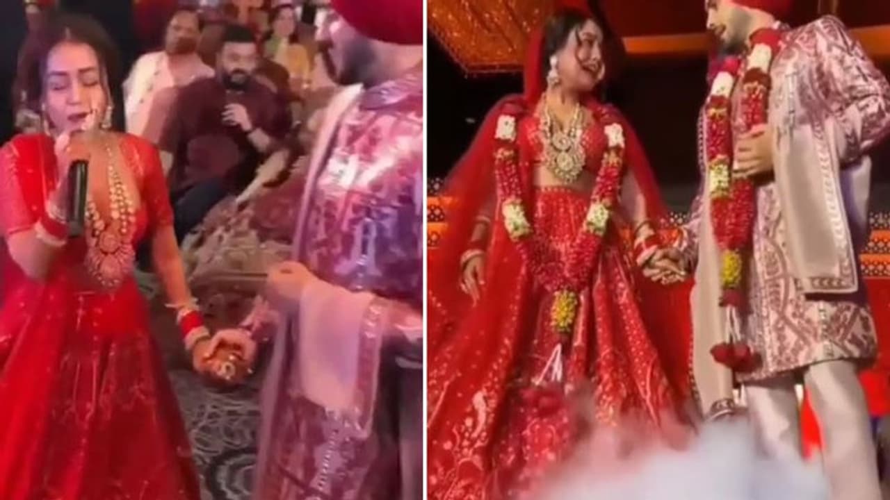 नेहा कक्कड़ ने अपनी शादी में पति को इंप्रेस करने के लिए गाया रोमांटिक सॉन्ग, जमकर किया डांस भी नेहा कक्कड़ ने अपनी शादी में पति को इंप्रेस करने के लिए गाया रोमांटिक सॉन्ग, जमकर किया डांस भी