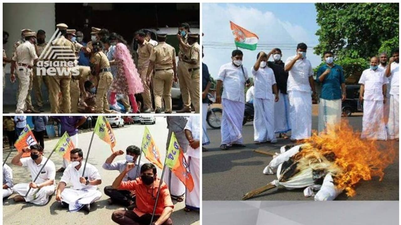 മുഖ്യമന്ത്രിയുടെ രാജി ആവശ്യപ്പെട്ട് സംസ്ഥാന വ്യപകമായി പ്രതിഷേധം; സെക്രട്ടറിയേറ്റ് വളപ്പിലേക്ക് പ്രതിഷേധക്കാര് മുഖ്യമന്ത്രിയുടെ രാജി ആവശ്യപ്പെട്ട് സംസ്ഥാന വ്യപകമായി പ്രതിഷേധം; സെക്രട്ടറിയേറ്റ് വളപ്പിലേക്ക് പ്രതിഷേധക്കാര്