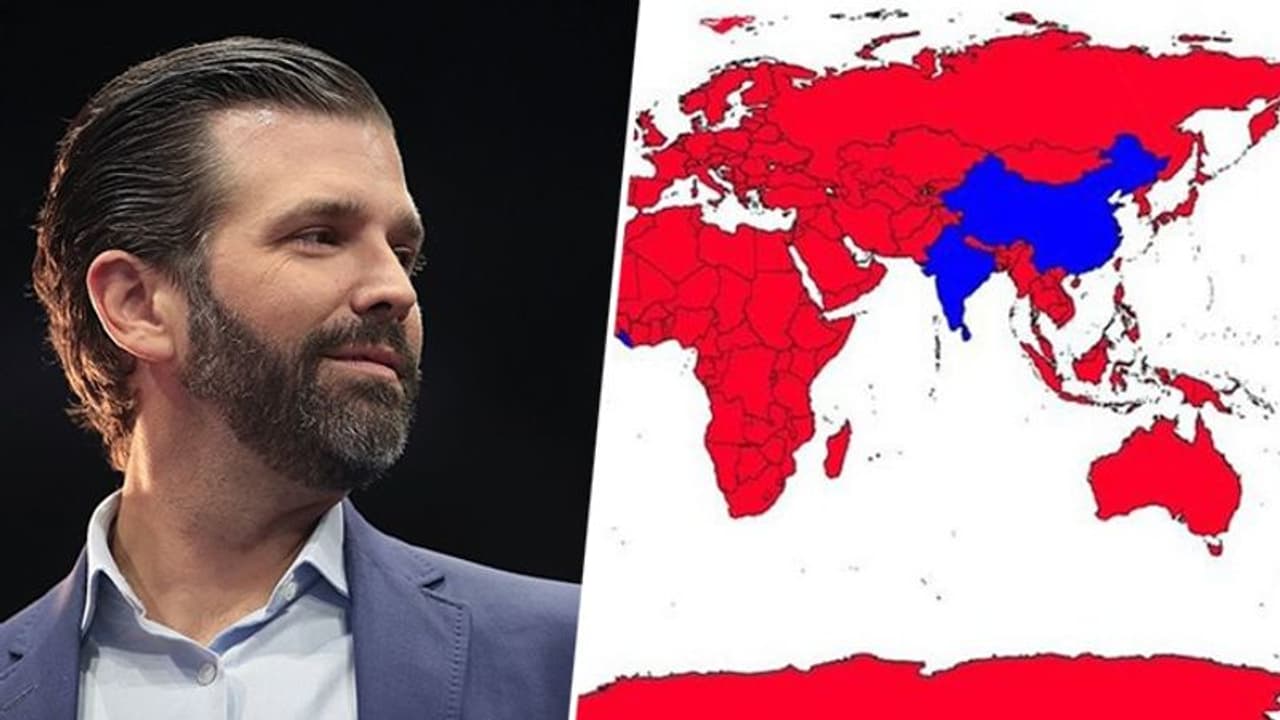 US Elections 2020: Donald Trump Jr’s ‘red wave’ map shows India in blue, without Jammu & Kashmir