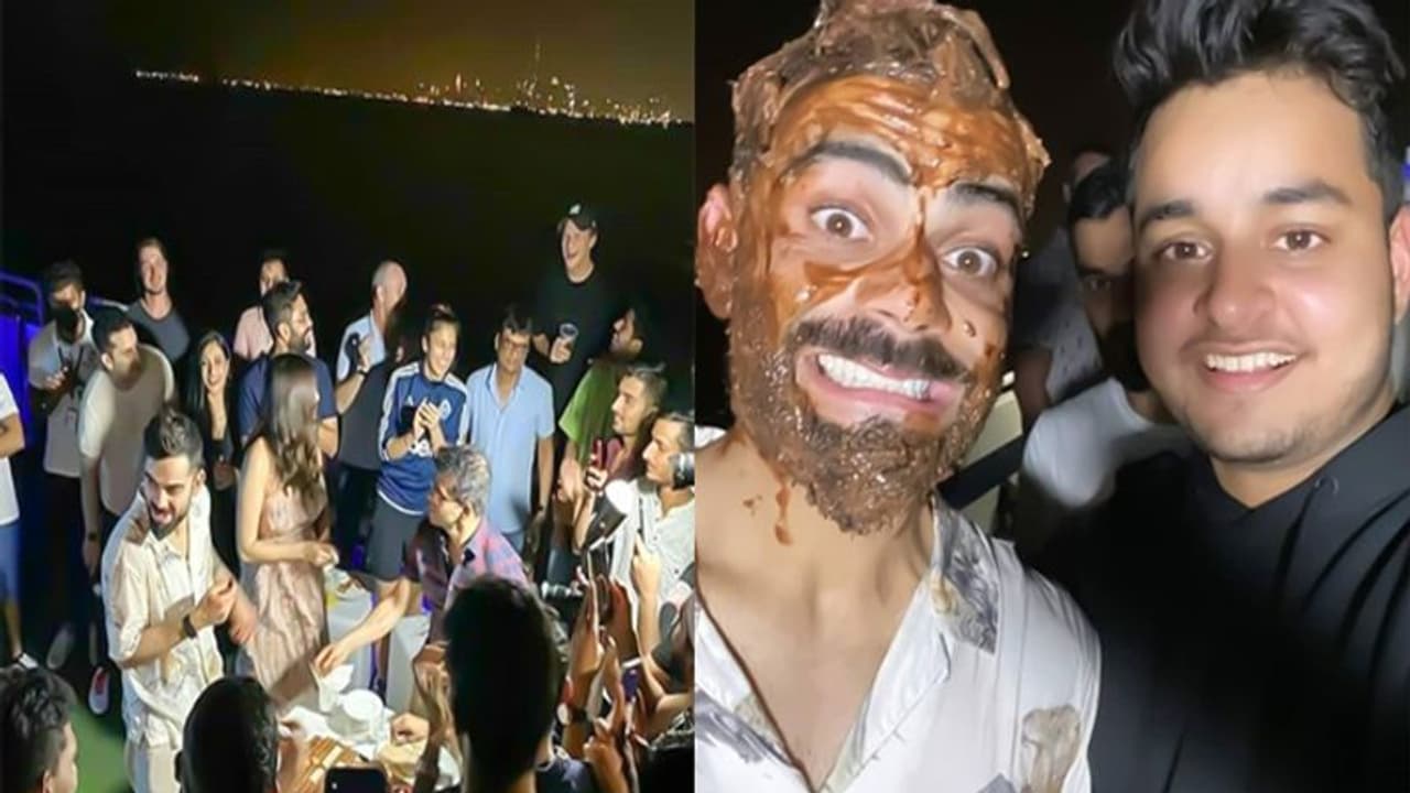 कीचड़ नहीं, केक से सना चेहरा लेकर बीवी के सामने बर्थडे पर पहुंचे विराट, पहचान ही नहीं पाई अनुष्का कीचड़ नहीं, केक से सना चेहरा लेकर बीवी के सामने बर्थडे पर पहुंचे विराट, पहचान ही नहीं पाई अनुष्का