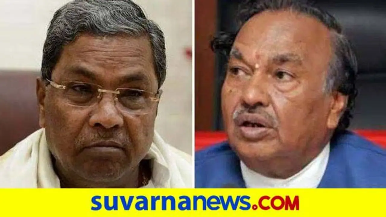 ಜೈಲಿಗೆ ಹೋಗುವ ಸ್ಥಿತಿ ಬಂದಾಗ ಸಿದ್ದುಗೆ ದೇವರ ನೆನಪು: ಈಶ್ವರಪ್ಪ