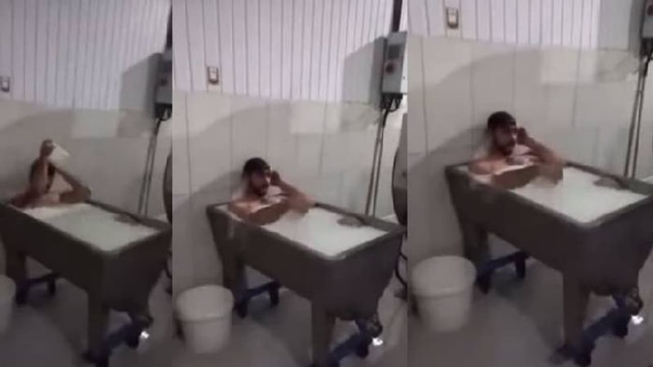 പാൽ നിറച്ച ടാങ്കിൽ ഡയറി ഫാം ജീവനക്കാരന്റെ കുളി; ഒടുവില് അറസ്റ്റില്! പാൽ നിറച്ച ടാങ്കിൽ ഡയറി ഫാം ജീവനക്കാരന്റെ കുളി; ഒടുവില് അറസ്റ്റില്!