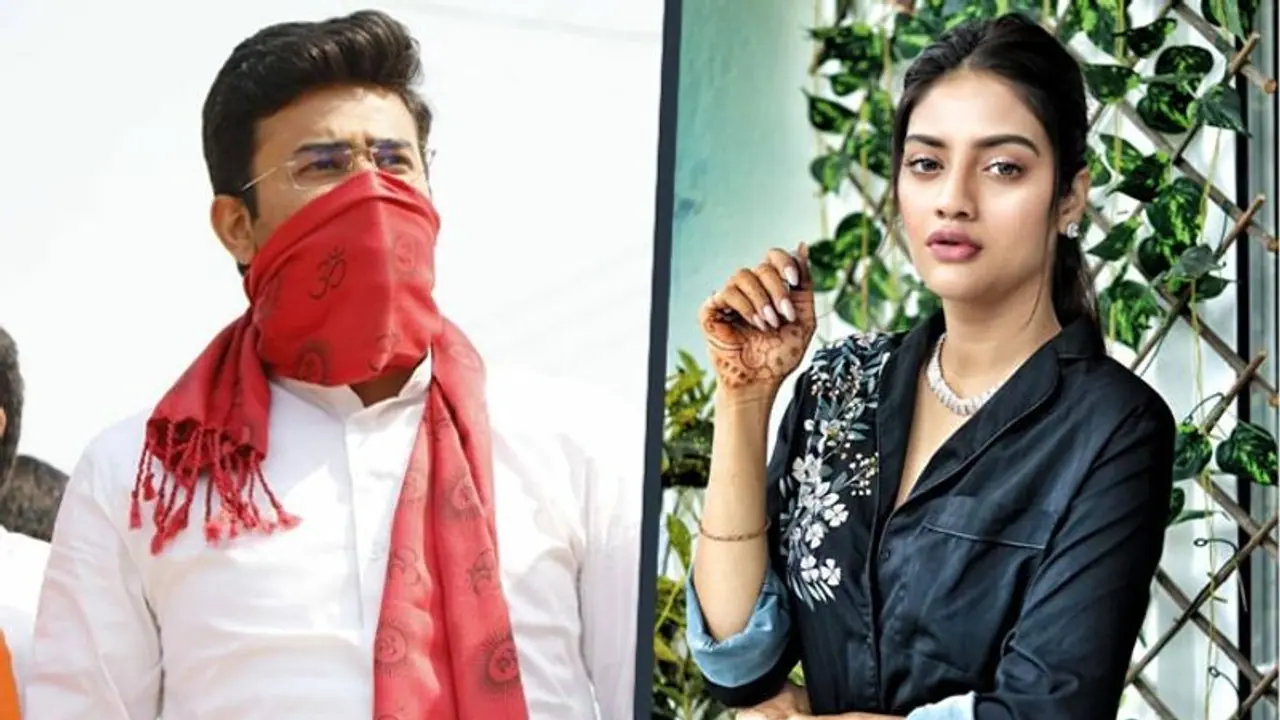 Nusrat Jahan slams Tejasvi Surya on twitter Nusrat Jahan slams Tejasvi Surya on twitter