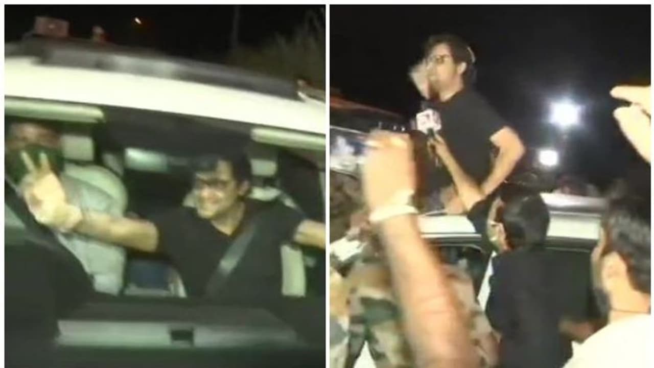 അര്‍ണാബ് ഗോസ്വാമി ജയില്‍ മോചിതനായി; ജയിലിന് പുറത്ത് സ്വീകരണം