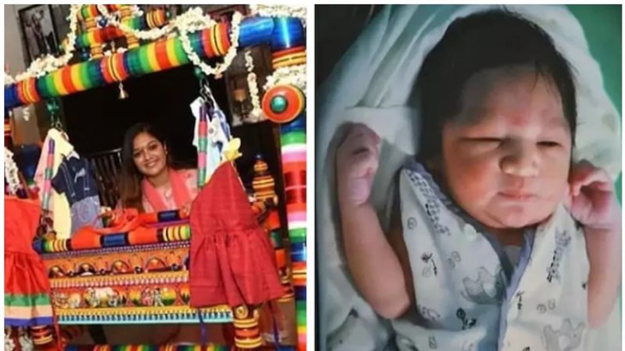 തൊട്ടില്‍കെട്ട് ചടങ്ങ് നടത്തി, നിറഞ്ഞ് ചിരിച്ച് മേഘ്‍നയും കുഞ്ഞും!