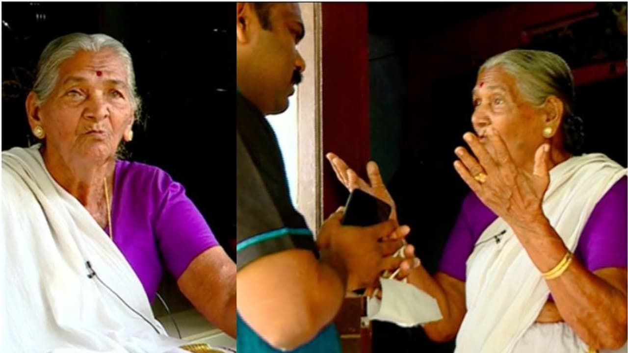 വോട്ട് തേടിയെത്തുന്ന ഇടത് സ്ഥാനാര്ത്ഥികള്ക്ക് വിപ്ലവ ഗാനം പാടി ആശംസ നേര്ന്ന് ഒരു മുത്തശ്ശി വോട്ട് തേടിയെത്തുന്ന ഇടത് സ്ഥാനാര്ത്ഥികള്ക്ക് വിപ്ലവ ഗാനം പാടി ആശംസ നേര്ന്ന് ഒരു മുത്തശ്ശി