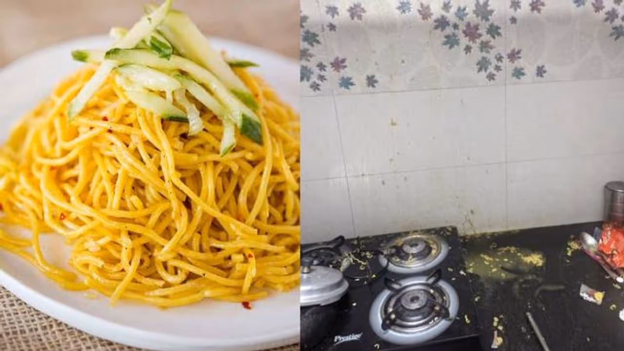 'പണി പാളി'; എളുപ്പത്തിൽ നൂഡിൽസ് ഉണ്ടാക്കാൻ നോക്കിയതാണ്, പിന്നീട് സംഭവിച്ചത്; ചിത്രം വൈറല്‍