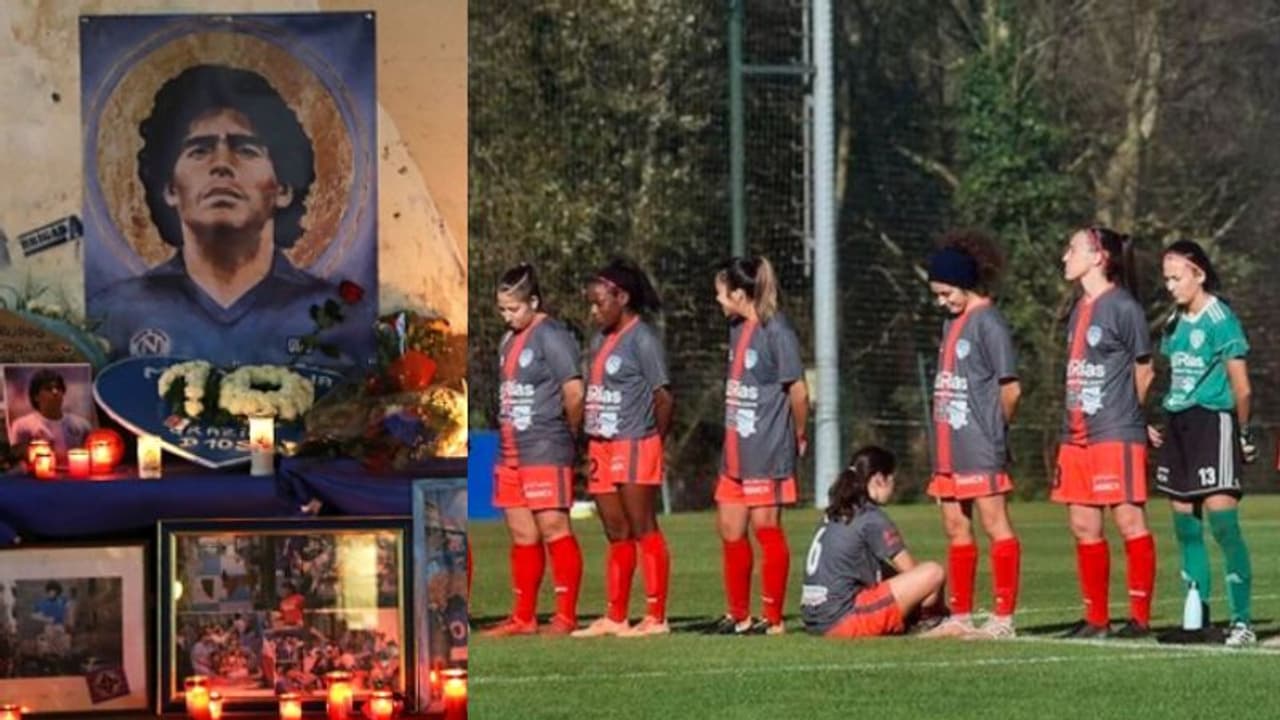 মারাদোনাকে শ্রদ্ধা না জানিয়ে বসে রইলেন পেছন ঘুরে, আজব কাণ্ড স্পেনের মহিলা ফুটবলারের মারাদোনাকে শ্রদ্ধা না জানিয়ে বসে রইলেন পেছন ঘুরে, আজব কাণ্ড স্পেনের মহিলা ফুটবলারের
