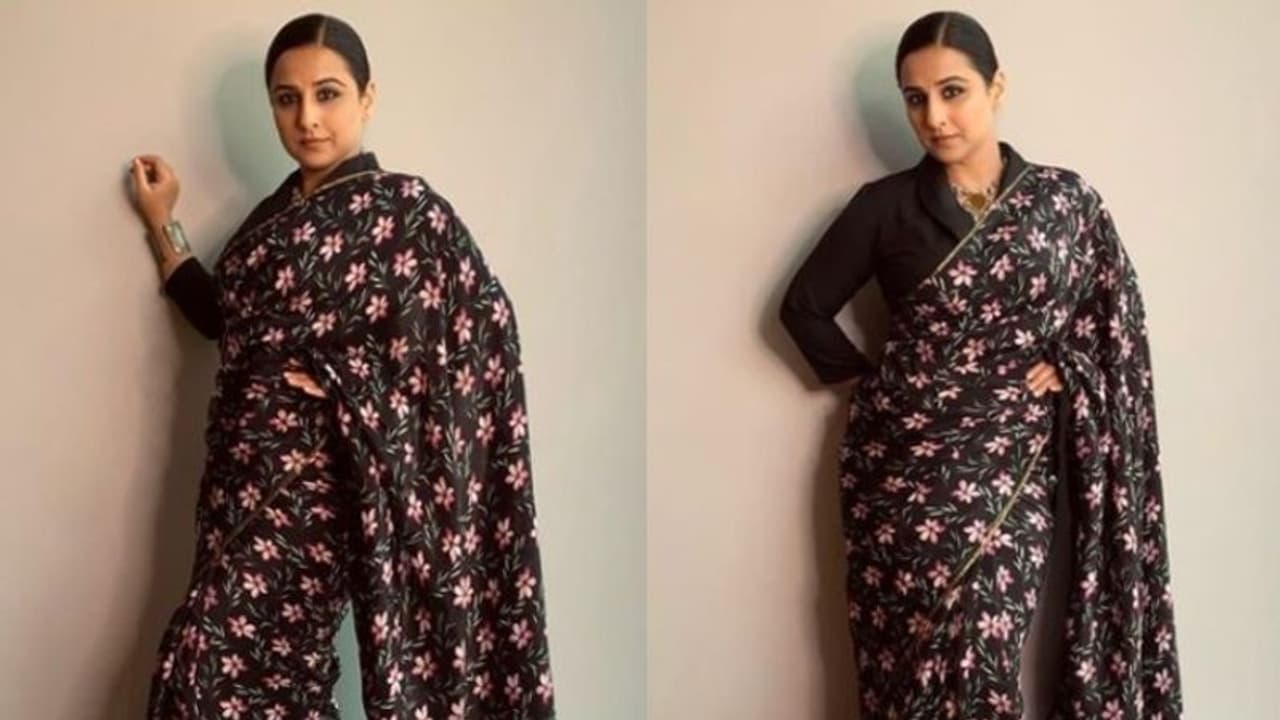 'നൊസ്റ്റാള്‍ജിയ' ഉണര്‍ത്തി ഫ്‌ളോറല്‍ സാരി; വിദ്യ ബാലന്റെ ചിത്രങ്ങള്‍...