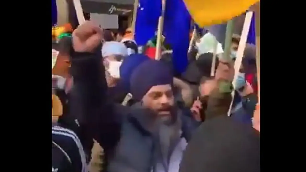 Wanted Khalistani terrorist spotted at terror funded protest outside Indian mission Wanted Khalistani terrorist spotted at terror funded protest outside Indian mission