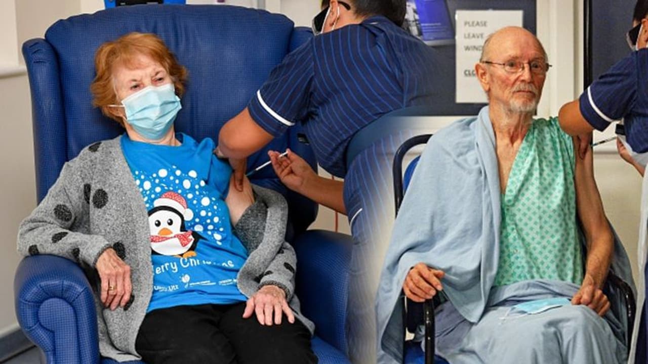 বিশ্বের প্রথম কোভিড টিকা পেলেন ৯০ বছরের দিদিমা, তারপরই উইলিয়াম শেক্সপিয়ার বিশ্বের প্রথম কোভিড টিকা পেলেন ৯০ বছরের দিদিমা, তারপরই উইলিয়াম শেক্সপিয়ার