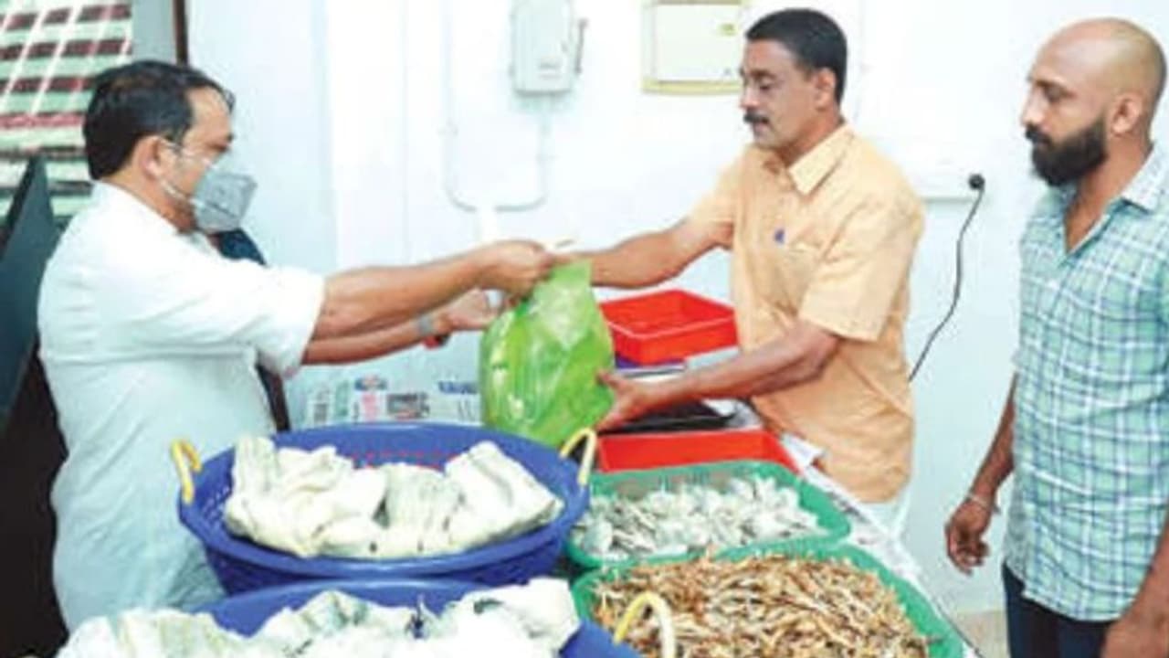 തെരഞ്ഞെടുപ്പ് മത്സരങ്ങൾക്ക് താൽക്കാലിക വിട, ഉണക്കമീൻ കച്ചവടവുമായി മുൻബ്ലോക്ക് പഞ്ചായത്ത് പ്രസിഡന്റ് തെരഞ്ഞെടുപ്പ് മത്സരങ്ങൾക്ക് താൽക്കാലിക വിട, ഉണക്കമീൻ കച്ചവടവുമായി മുൻബ്ലോക്ക് പഞ്ചായത്ത് പ്രസിഡന്റ്