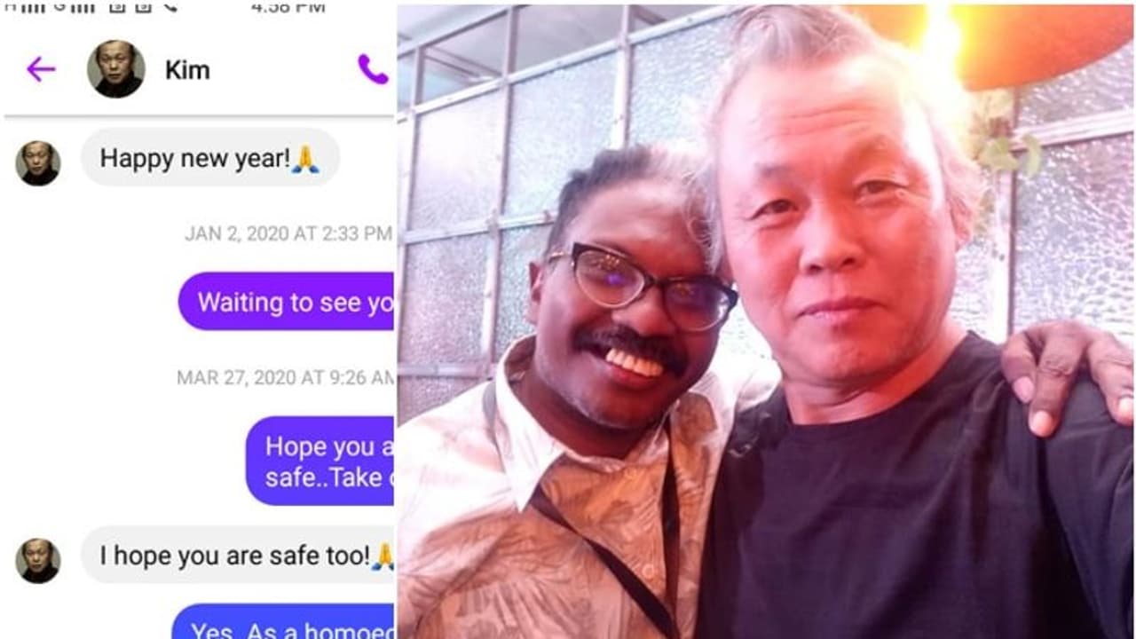 'ഇനി ഈ ചാറ്റുകള് ഇല്ല'; കിം കി ഡുക്കിനെ തന്റെ സിനിമയില് അഭിനയിക്കാന് ക്ഷണിച്ചതിനെക്കുറിച്ച് ഡോ. ബിജു 'ഇനി ഈ ചാറ്റുകള് ഇല്ല'; കിം കി ഡുക്കിനെ തന്റെ സിനിമയില് അഭിനയിക്കാന് ക്ഷണിച്ചതിനെക്കുറിച്ച് ഡോ. ബിജു