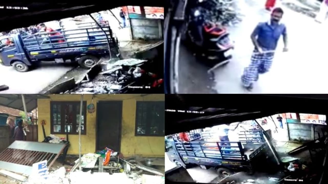 കൊല്ലത്ത് ആർഎസ്എസ് നേതാവിൻ്റെ വീടിന് നേരെ ആക്രമണം; ഏരൂരിൽ ബിജെപി സിപിഎം സംഘർഷം കൊല്ലത്ത് ആർഎസ്എസ് നേതാവിൻ്റെ വീടിന് നേരെ ആക്രമണം; ഏരൂരിൽ ബിജെപി സിപിഎം സംഘർഷം