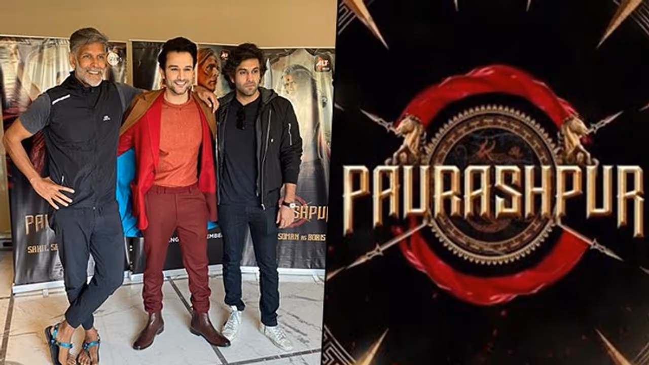 Paurashpur cast Milind Soman, Sahil Salathia, Aditya Lal spotted in Delhi for promotions Paurashpur cast Milind Soman, Sahil Salathia, Aditya Lal spotted in Delhi for promotions