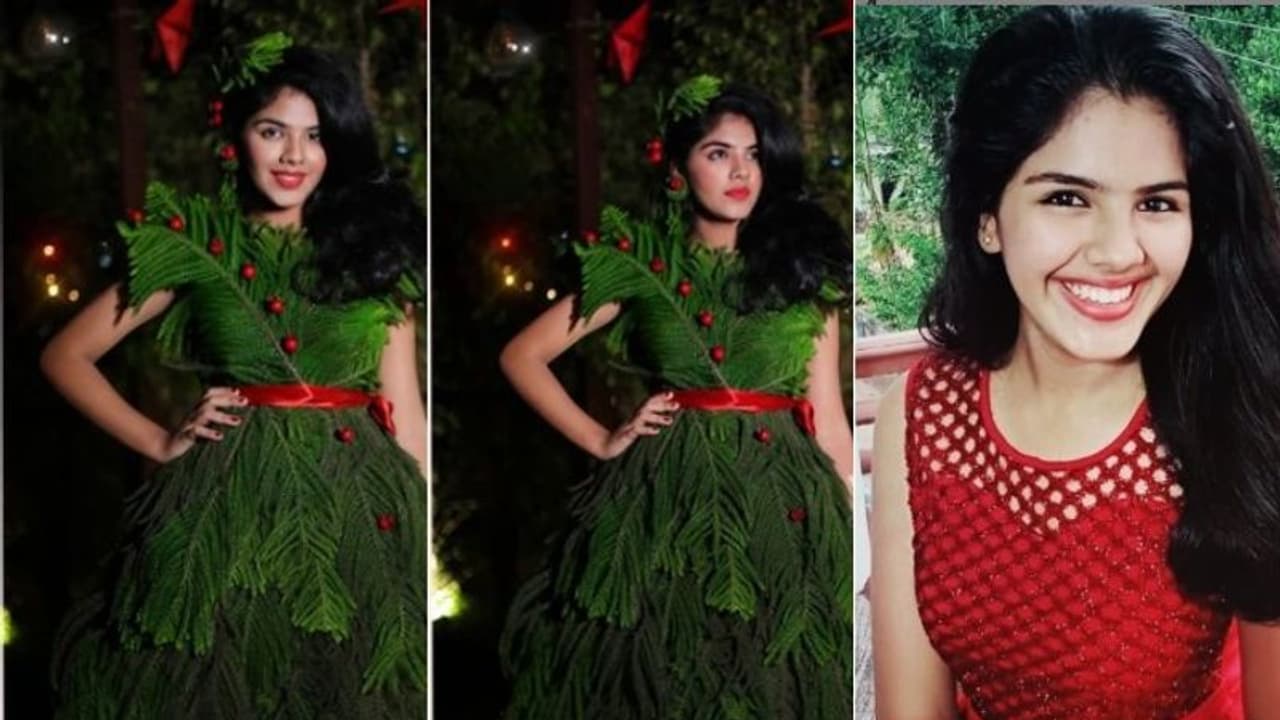 പൈൻ ഇലകൾ കൊണ്ട് വസ്ത്രം; 'ക്രിസ്മസ് ട്രീ' ആയി ഈവ; ചിത്രങ്ങൾ വൈറൽ പൈൻ ഇലകൾ കൊണ്ട് വസ്ത്രം; 'ക്രിസ്മസ് ട്രീ' ആയി ഈവ; ചിത്രങ്ങൾ വൈറൽ