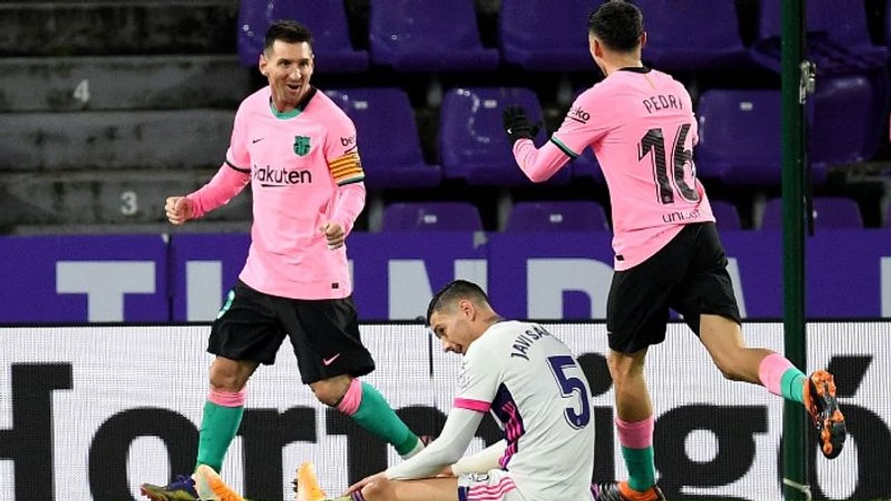 തകര്ക്കാനാവാത്ത നേട്ടം, പെലെയെ പിന്നിലാക്കി മെസി; ബാഴ്സലോണയ്ക്ക് ജയം തകര്ക്കാനാവാത്ത നേട്ടം, പെലെയെ പിന്നിലാക്കി മെസി; ബാഴ്സലോണയ്ക്ക് ജയം