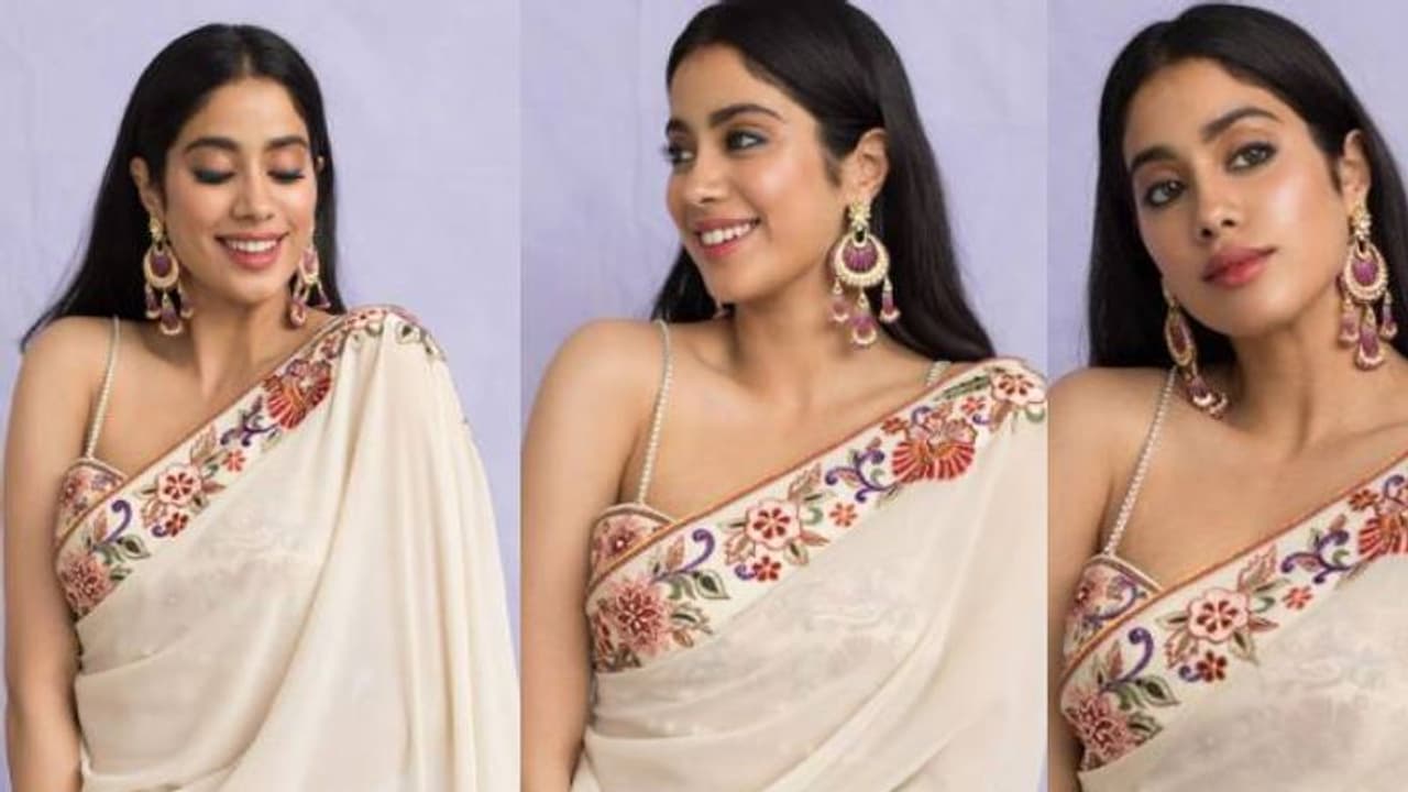 കണ്ടാല്‍ സിംപിള്‍, വില ഒരു ലക്ഷം; സാരിയിൽ തിളങ്ങി ജാൻവി കപൂർ !